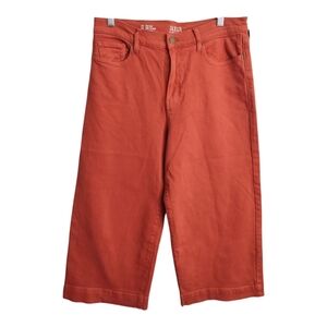 a.n.a‎ High Rise Wide Leg Cropped Rust Orange Fall Boho Preppy Jean 12